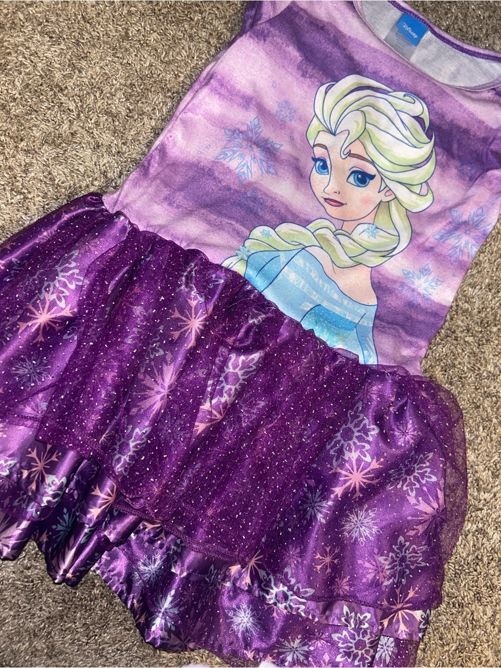 Disney Purple Elsa & Princess Graphic Dress and Tee Set - Picture 2 of 4